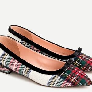 J.Crew Stewart Plaid Flats 8.5